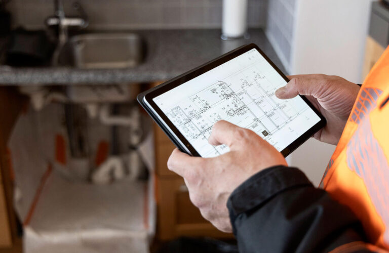 Auto-CAD läpikäynti työmaalla
